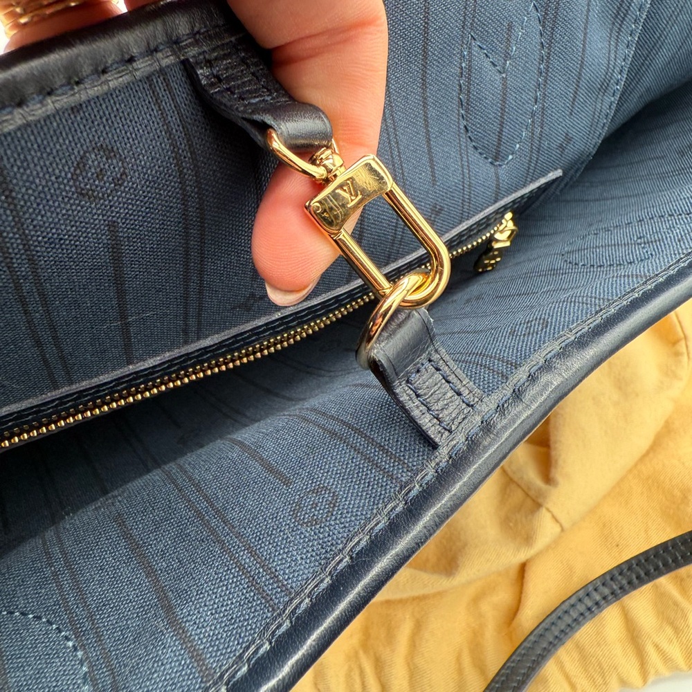 Louis Vuitton Navy Monogram Idylle Neverfull MM - Picture 8 of 10